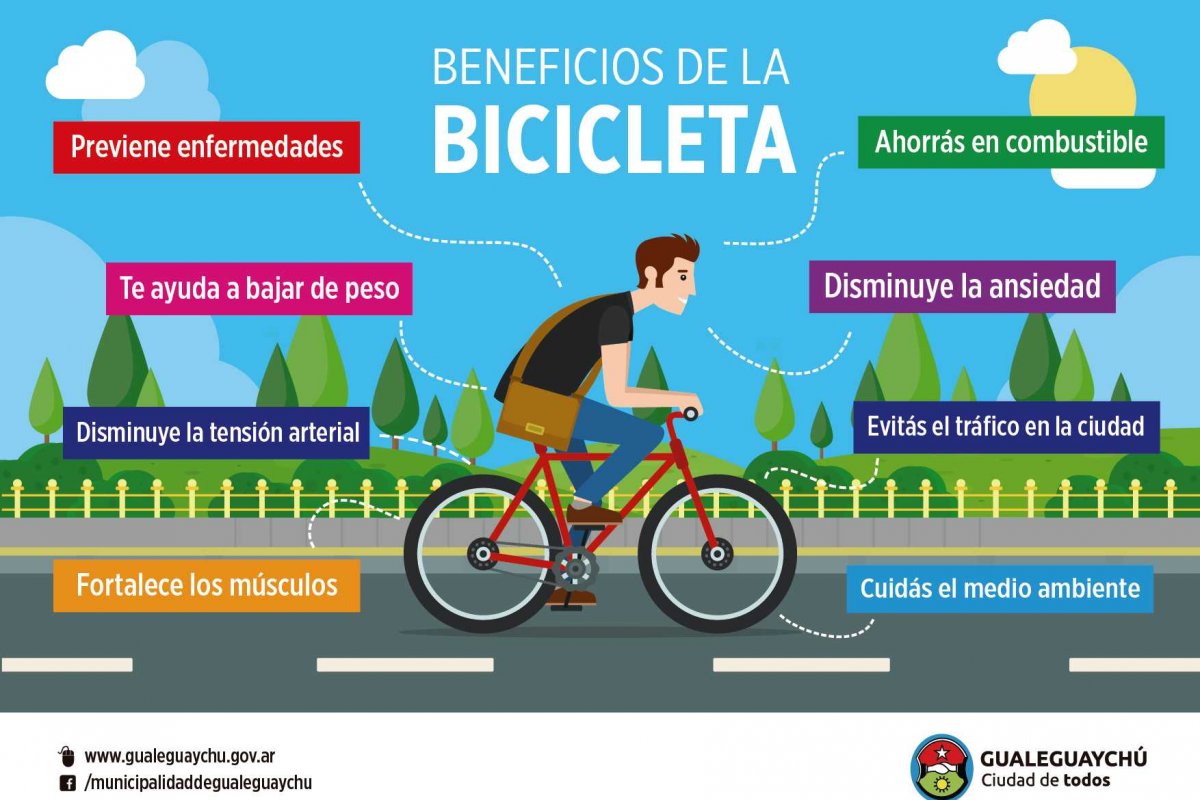 Metro rumor inquilino Conocé los beneficios de andar en bicicleta! - Municipalidad Gualeguaychú  Entre Ríos Argentina