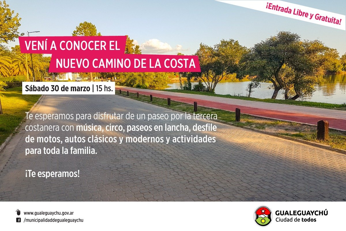 Veni A Conocer El Camino De La Costa Municipalidad Gualeguaychu